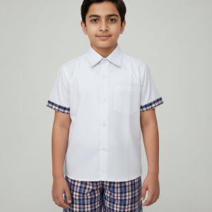 OP Check White Shirt Pre Primary